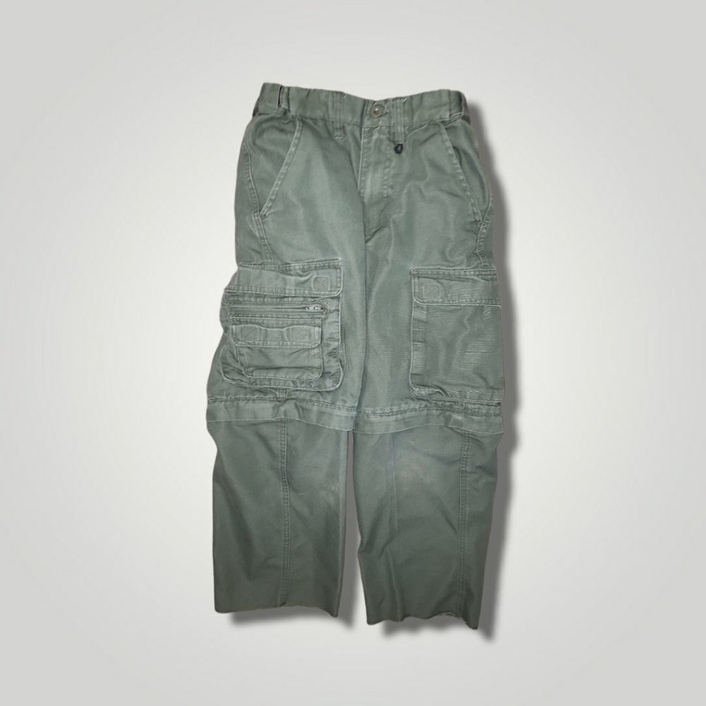 Boy Scouts of America army green zip off cargo pants sz 6